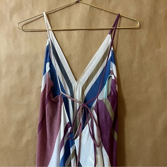 Anthropologie | NWT Aratta Aster Purple Maxi Dress Violet Stripe Tassel Size S - Picture 12 of 16